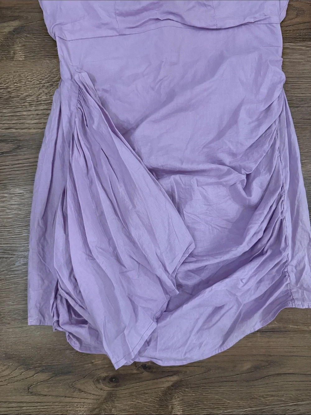 Strut & Bolt Puff-Sleeve Lavender Mini Dress with Draped Skirt Size Medium